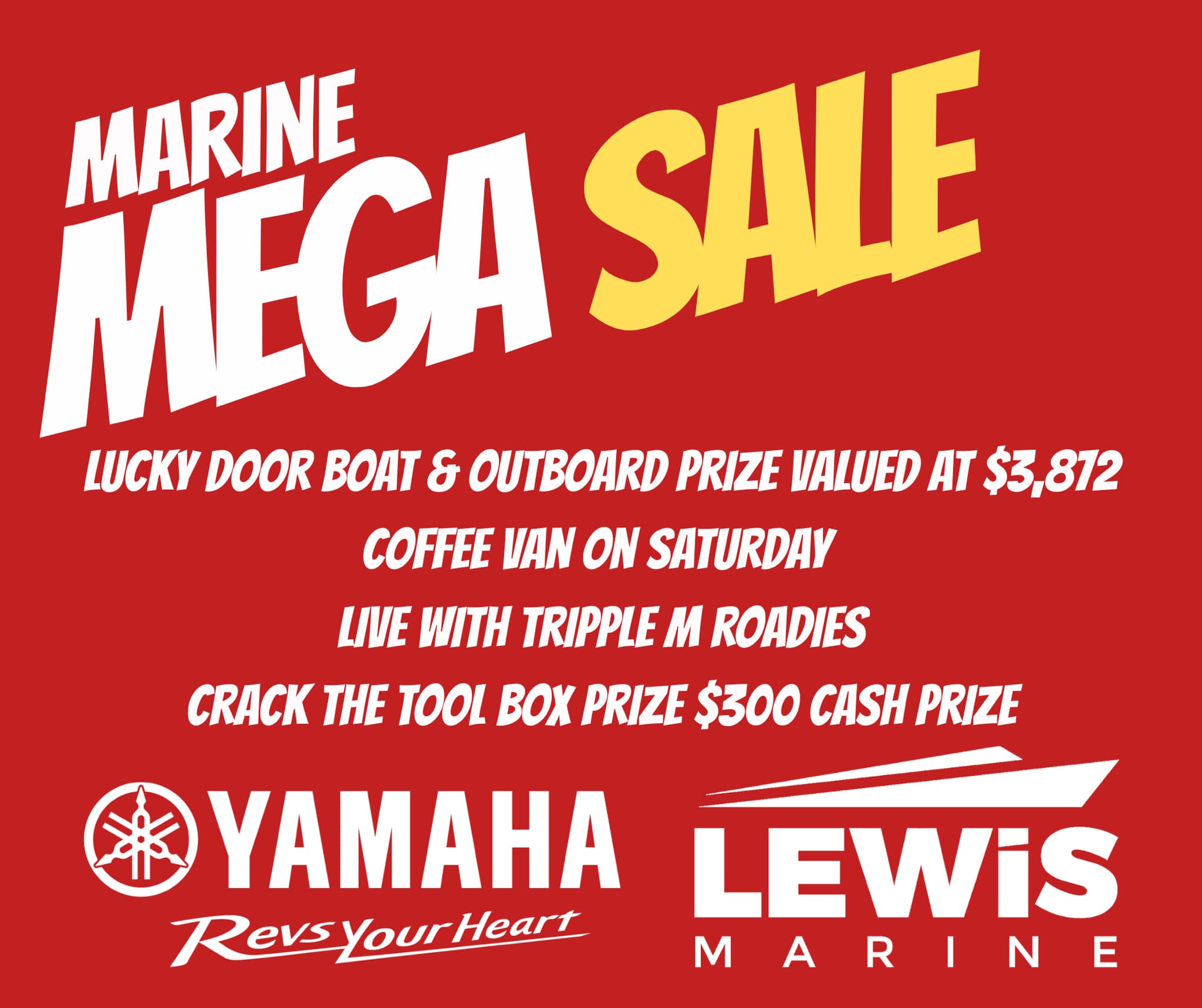 The Yamaha Mega Sale From October 15-19 at Lewis Marine